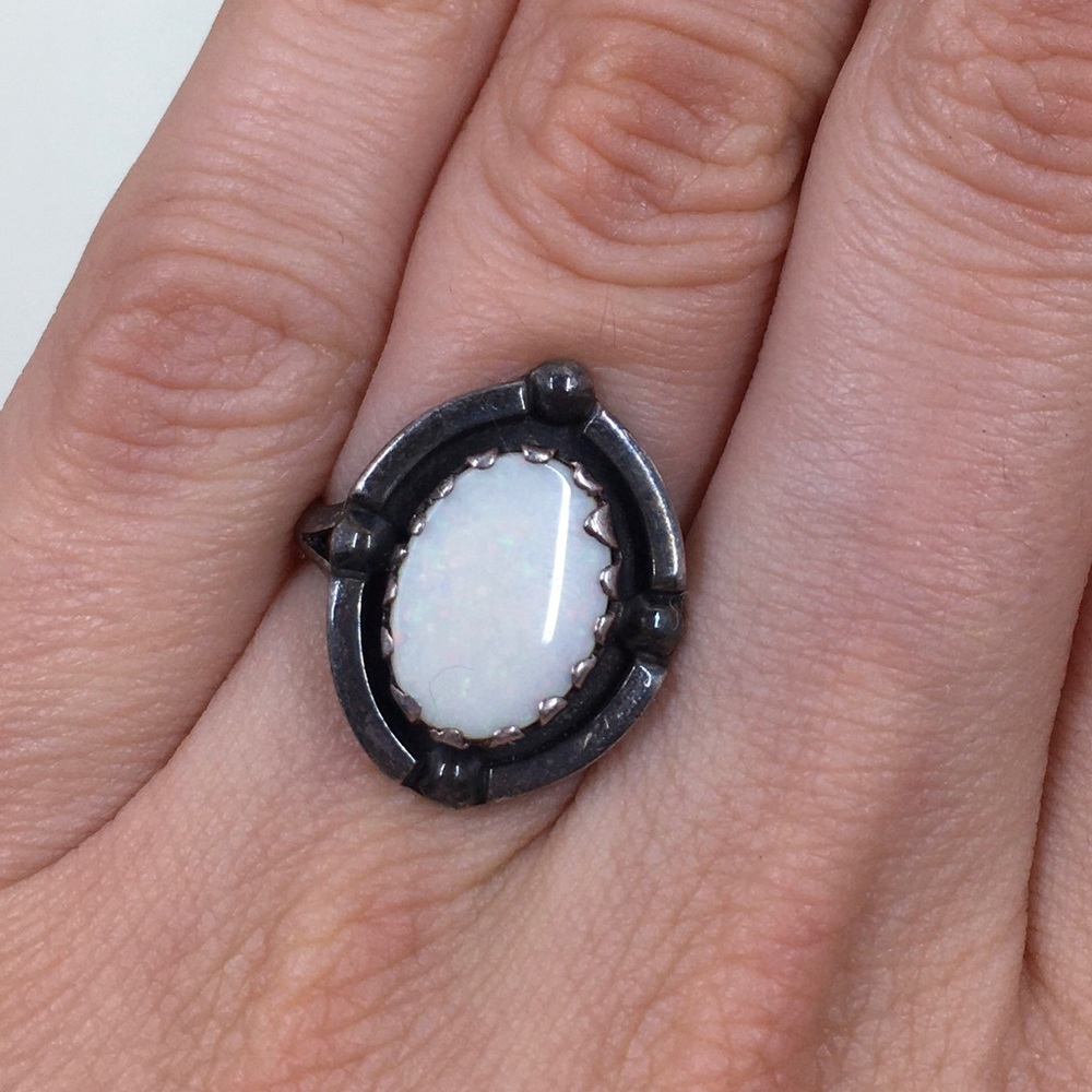 Sterling & Opal Ring